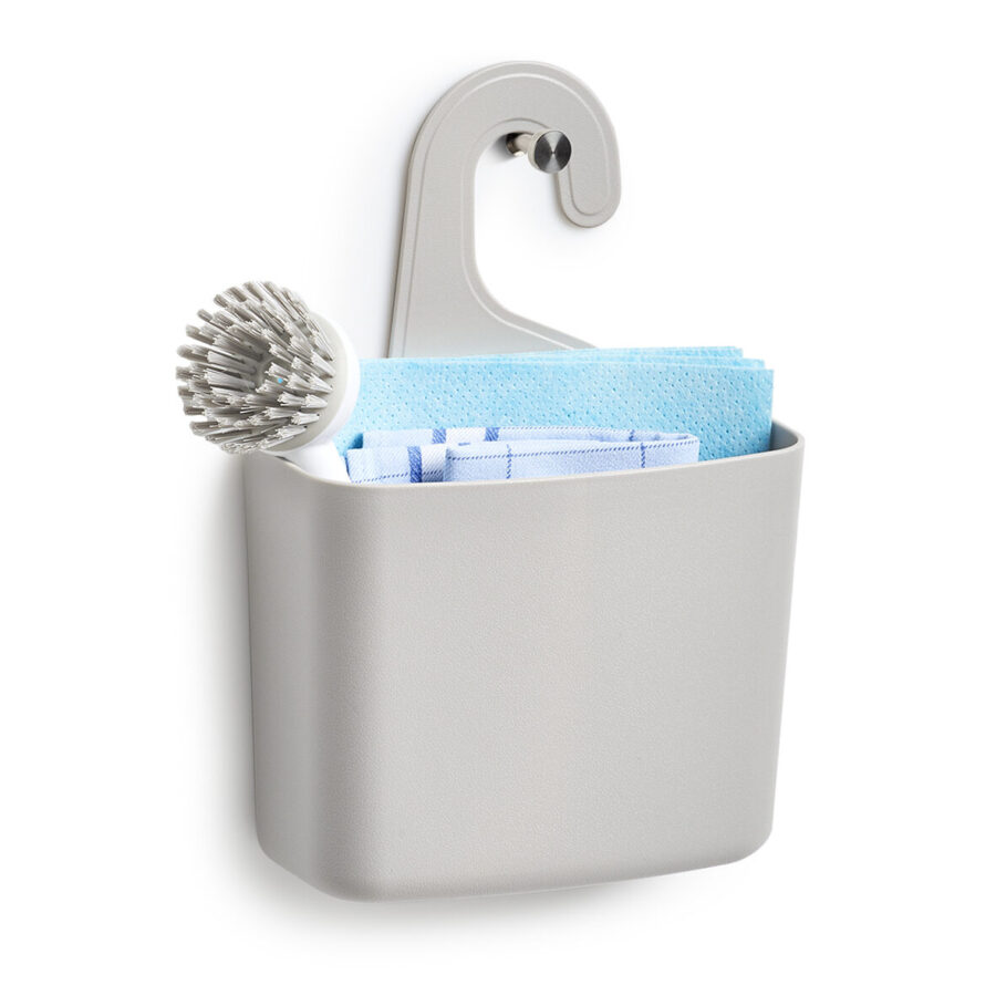 Utensilienhalter m. Hänger, Kunststoff, grau – Ansicht 3