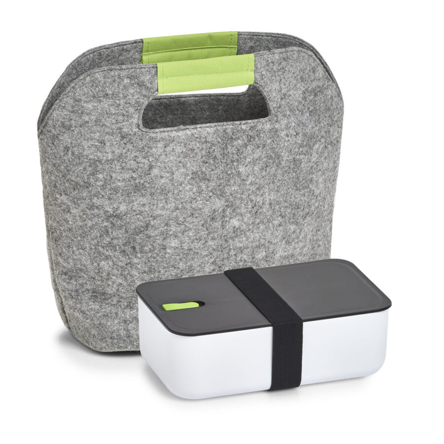 Lunch Box, Kunststoff, weiß/schwarz/grün – Ansicht 5