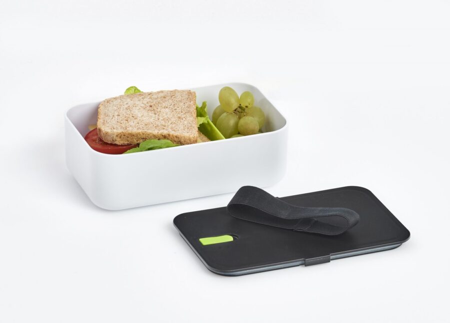 Lunch Box, Kunststoff, weiß/schwarz/grün – Ansicht 6