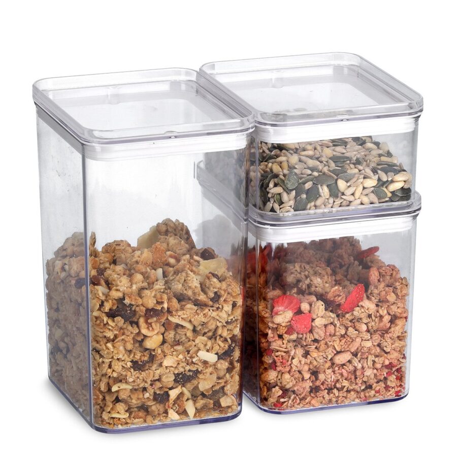 Vorratsdosen-Set, 3-tlg., Kunststoff, – Ansicht 3