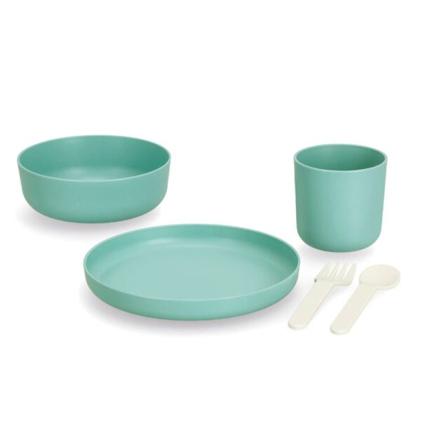 Kinder-Geschirr-Set, 5-tlg., Kunststoff, salbei