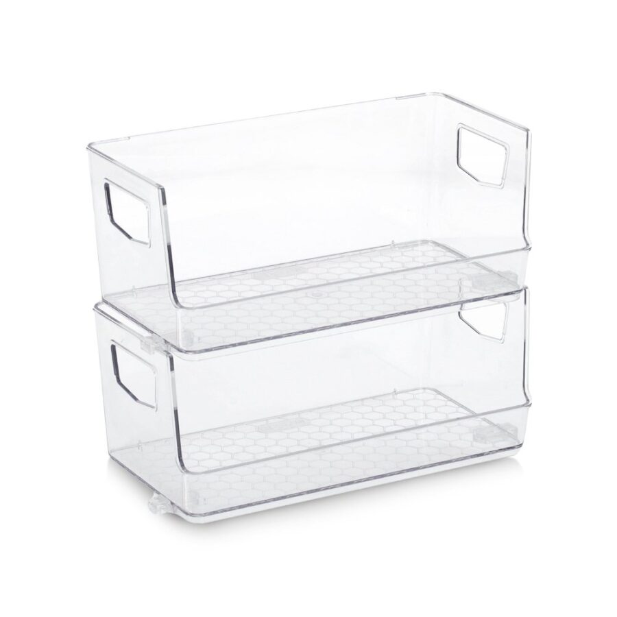 Aufbewahrungsboxen-Set, 2-tlg., Kunststoff