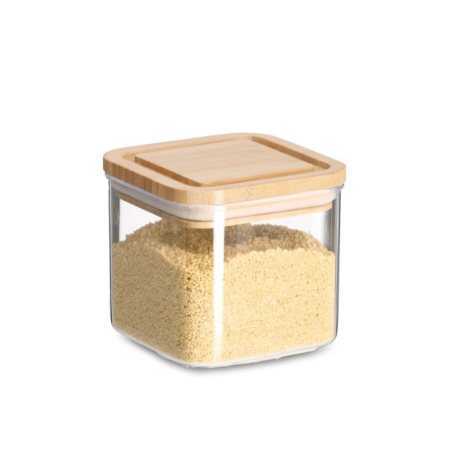 Vorratsdose m. Bambusdeckel, 500 ml, Kunststoff – Ansicht 2