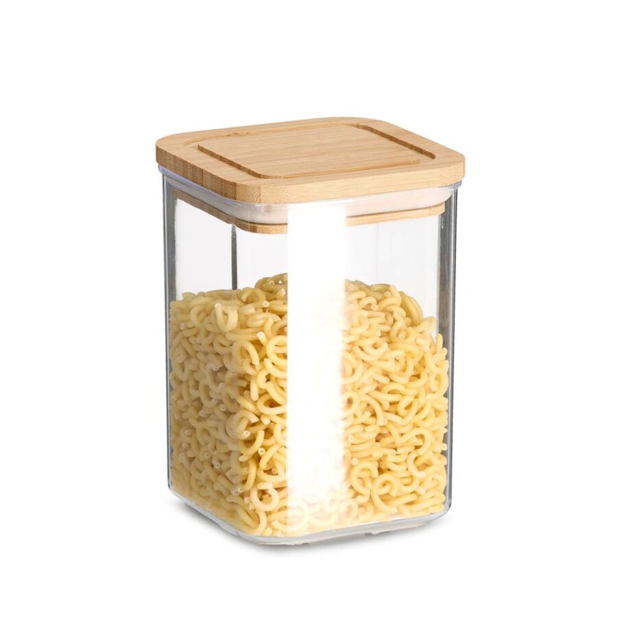 Vorratsdose m. Bambusdeckel, 800 ml, Kunststoff – Ansicht 2
