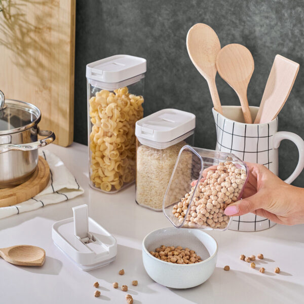 Vorratsdose, 380 ml, Kunststoff, creme – Lifestyle 1