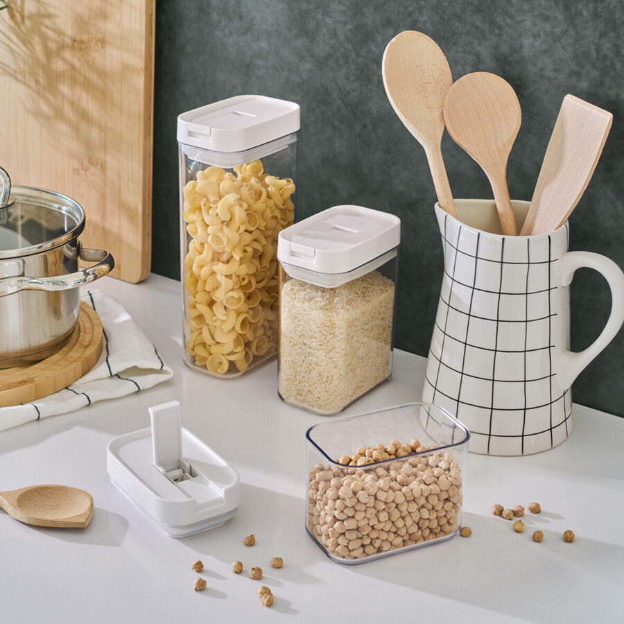 Vorratsdose, 1100 ml, Kunststoff, creme – Lifestyle 2