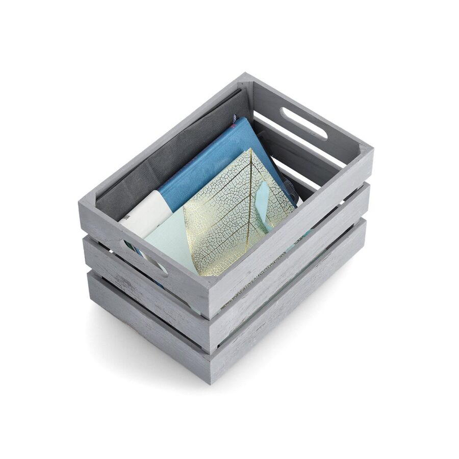 Aufbewahrungskiste "Vintage grau", Holz – Ansicht 2