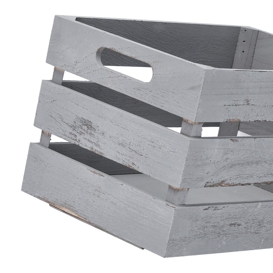 Aufbewahrungskiste "Vintage grau", Holz – Ansicht 3