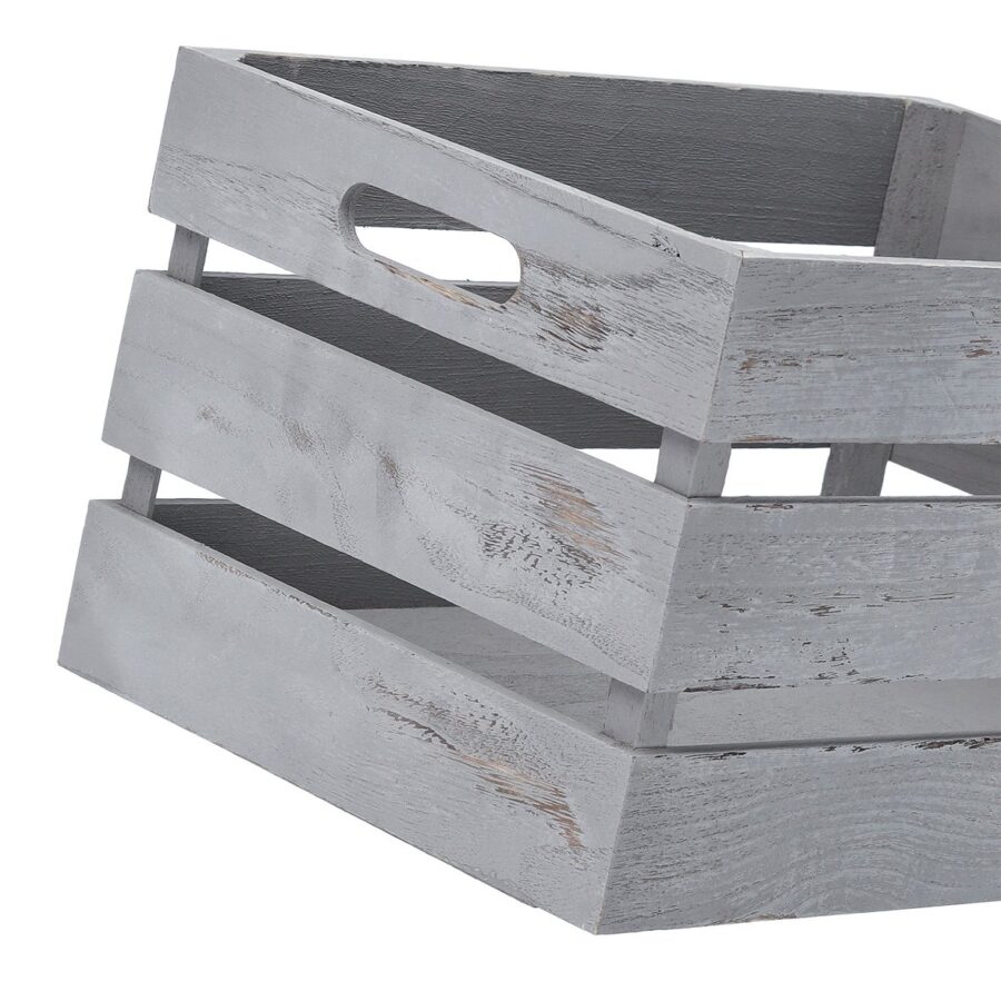 Aufbewahrungskiste "Vintage grau", Holz – Ansicht 2