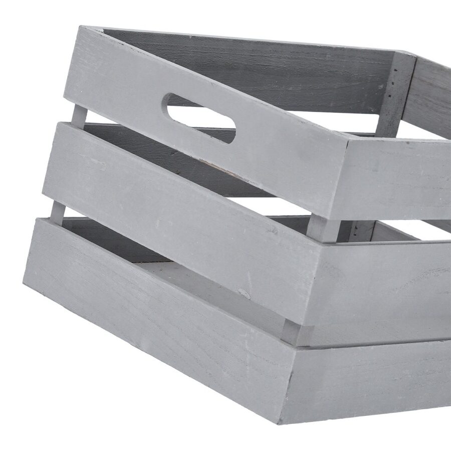 Aufbewahrungskiste "Vintage grau", Holz – Ansicht 3