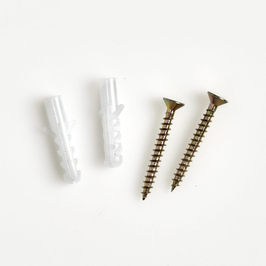 Wandregal m. 2 Ablagen, MDF, weiß – Ansicht 2