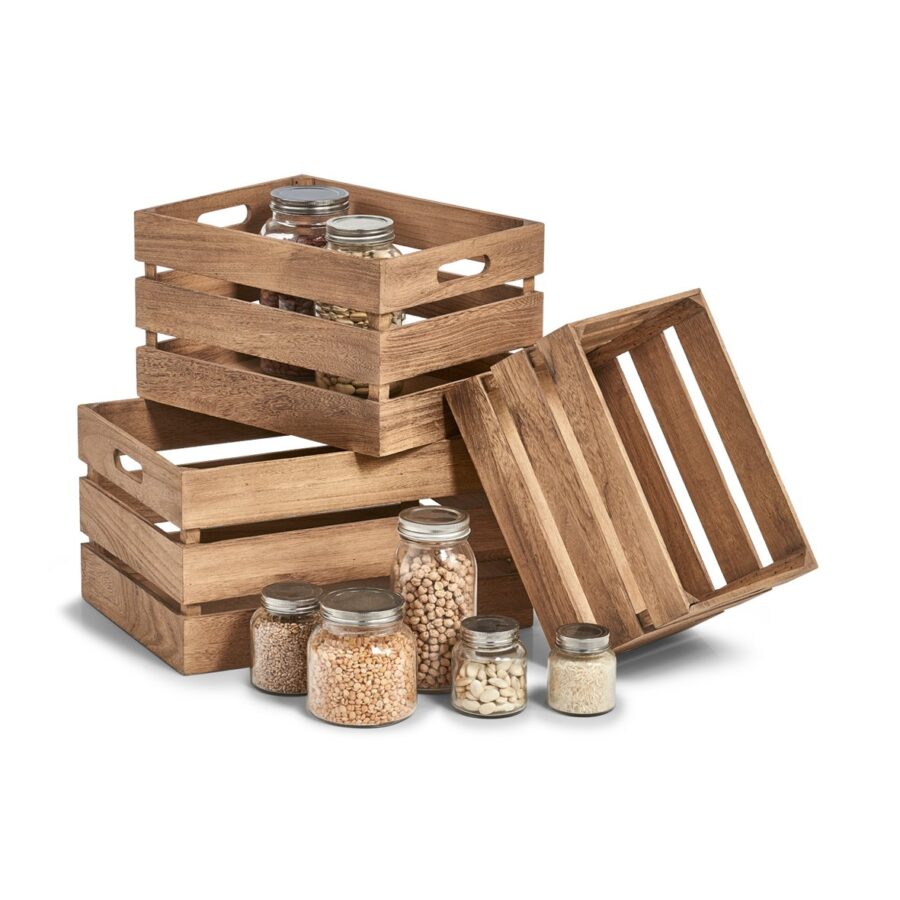 Aufbewahrungskiste "Vintage", Holz, braun – Ansicht 6