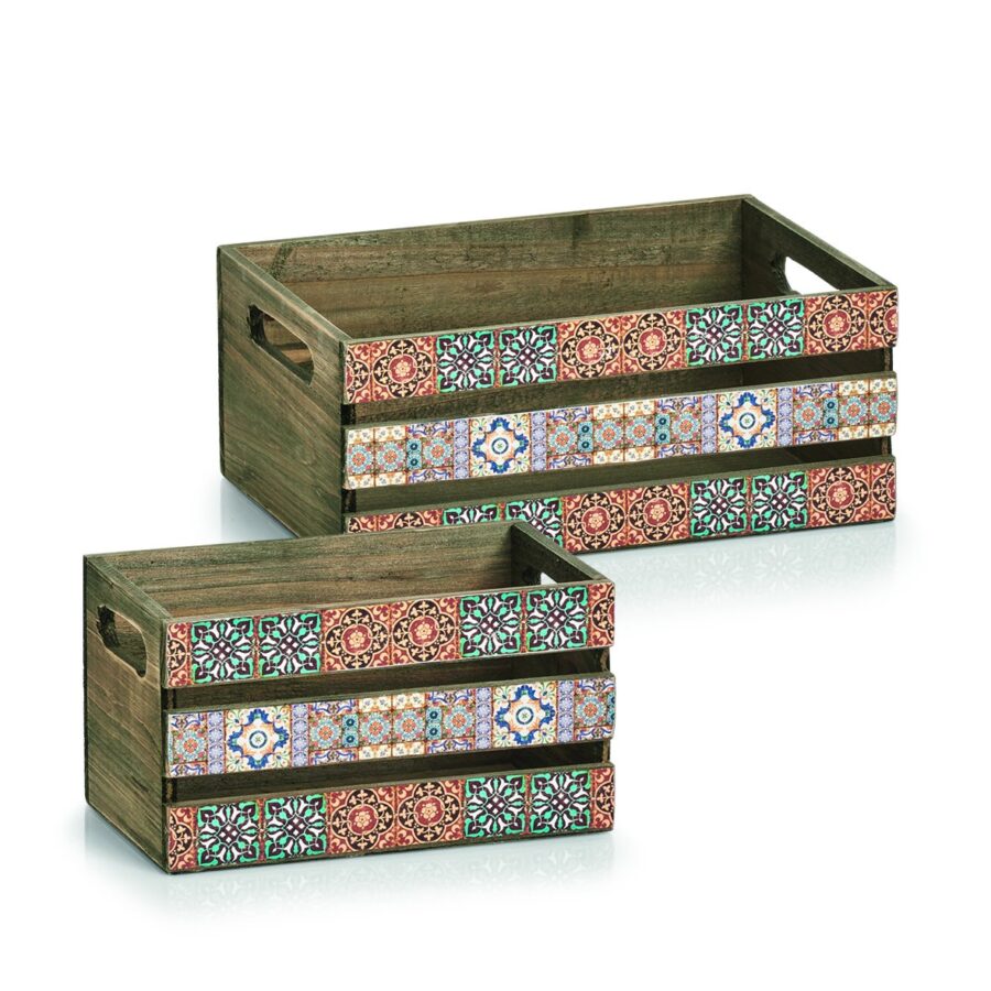 Deko-Kiste "Mosaik", Holz – Ansicht 3