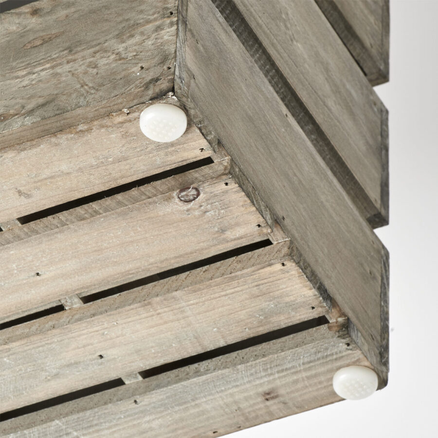 Sitztruhe m. Flascheneinteilung, Holz – Ansicht 5