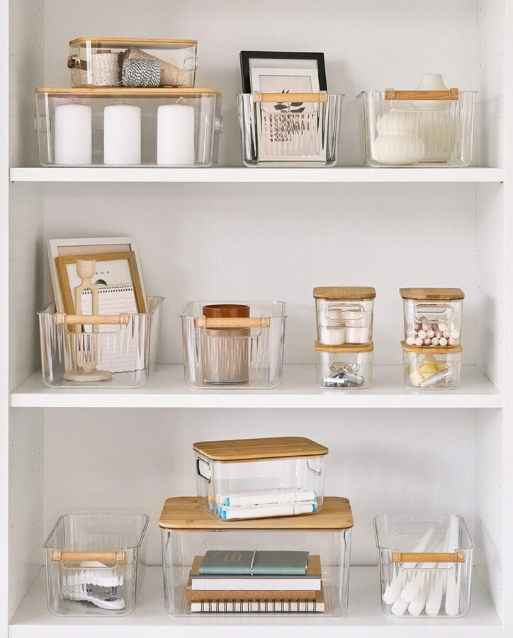 Aufbewahrungsboxen-Set, 4-tlg., Kunststoff/Bambus – Lifestyle 3