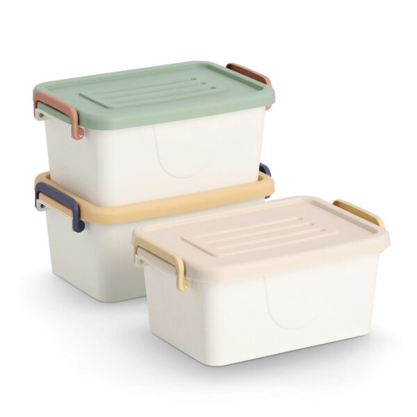 Aufbewahrungsboxen-Set, 3 tlg., Kunststoff, weiß/