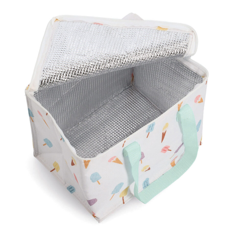 Kühltasche "Ice cream", Polyester/Kunststoff, weiß – Ansicht 3