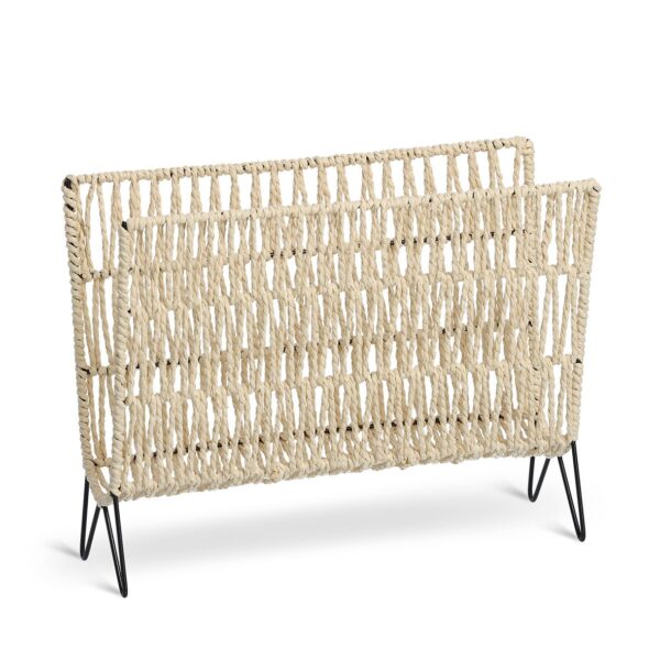 Zeitungsständer "Boho", Eisen/Papiergeflecht