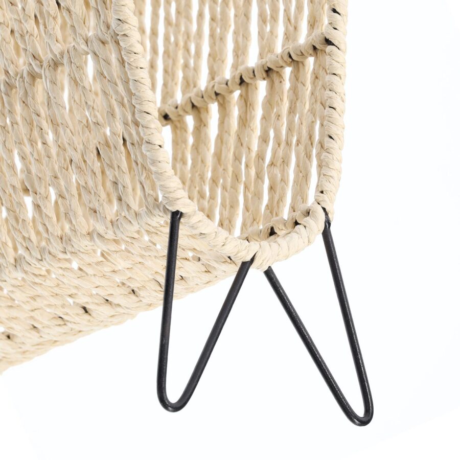 Zeitungsständer "Boho", Eisen/Papiergeflecht – Ansicht 3