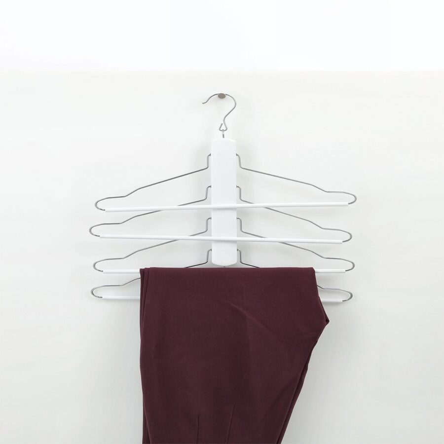Mehrfach-Kleiderbügel, Buche/Metall, weiß – Ansicht 2
