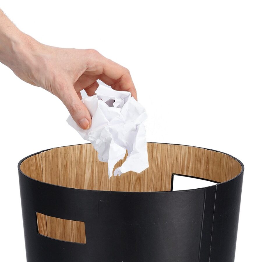 Papierkorb, Pappe, schwarz – Ansicht 2