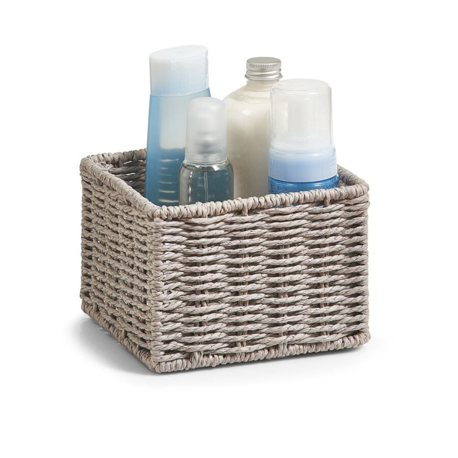 Aufbewahrungskörbchen-Set, 2-tlg., Papiergeflecht, – Ansicht 3