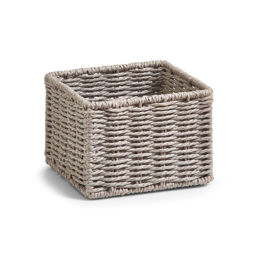 Aufbewahrungskörbchen-Set, 2-tlg., Papiergeflecht, – Ansicht 4