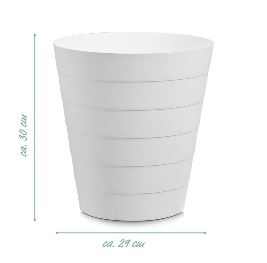 Abfalleimer, 13,5 ltr., Kunststoff, weiß – Ansicht 3