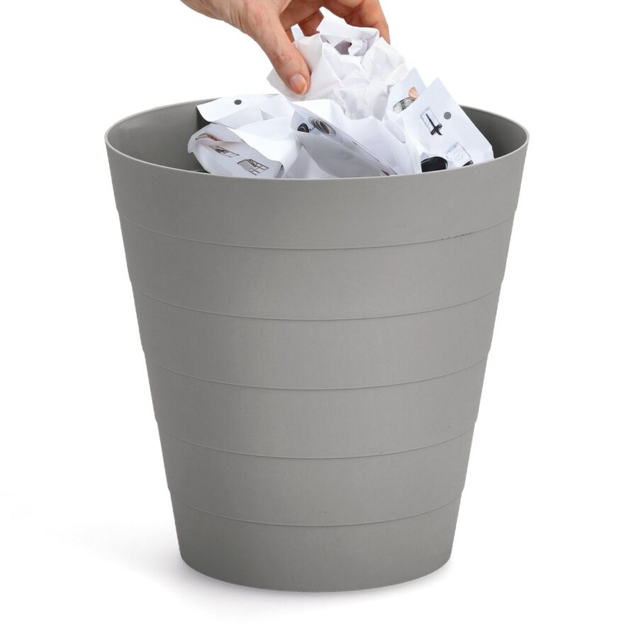 Abfalleimer, 13,5 ltr., Kunststoff, grau – Ansicht 3