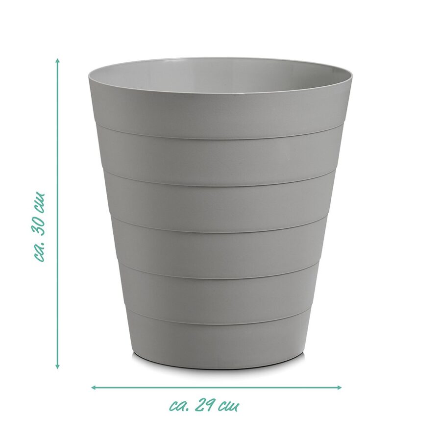 Abfalleimer, 13,5 ltr., Kunststoff, grau – Ansicht 4