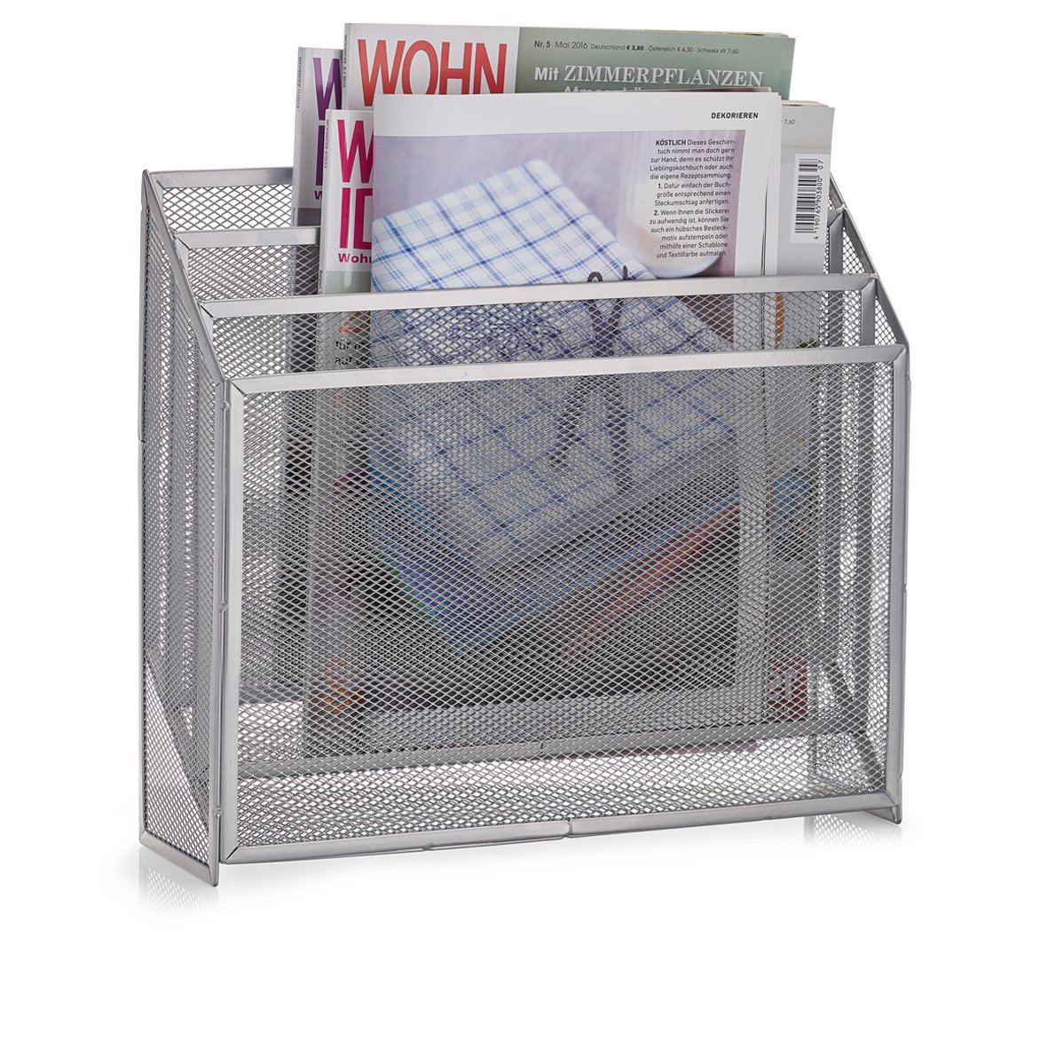 Mesh-Mülleimer, Papiermülleimer, Büro-Mülleimer - 11 Liter - helles Mesh-Mülleimer, Papiermülleimer, Büro-Mülleimer - 11 Liter - helles