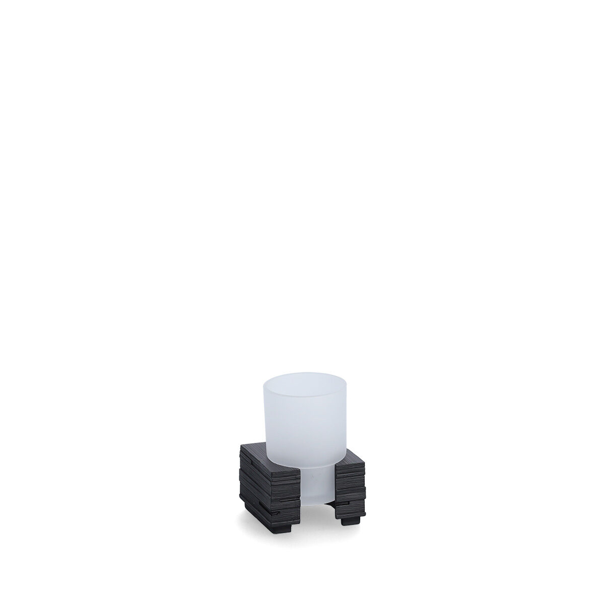 Zahnputzbecher "Schiefer", Polyresin, schwarz