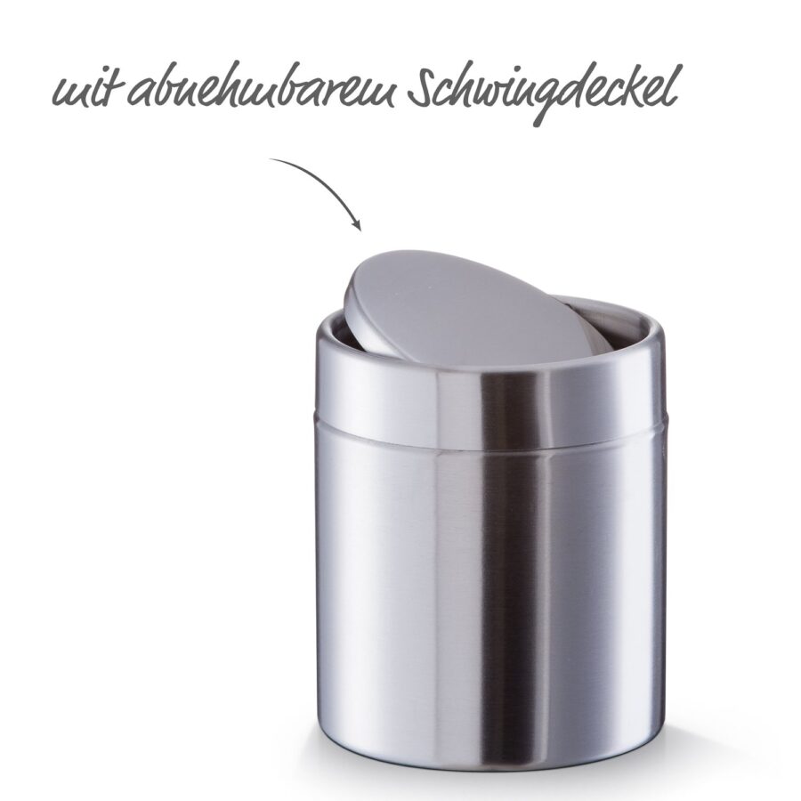 Tischabfalleimer, Edelstahl – Ansicht 3