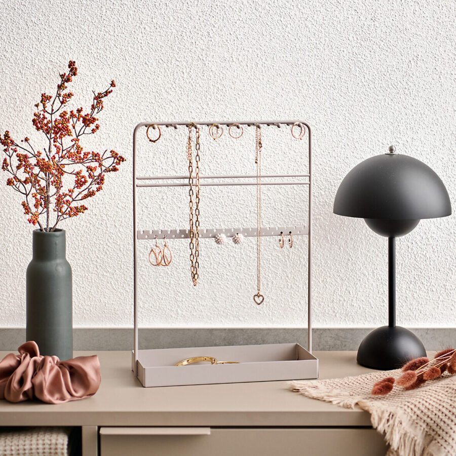 Schmuck-Organizer, Metall, greige – Lifestyle 1