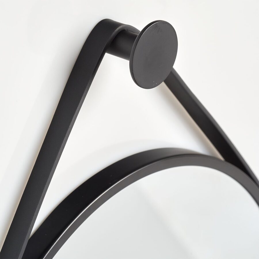 Wandspiegel, Metall/Kunststoff, schwarz – Ansicht 2