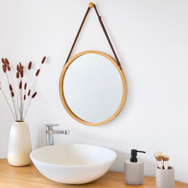 Wandspiegel, Bambus/Kunststoff – Lifestyle 1