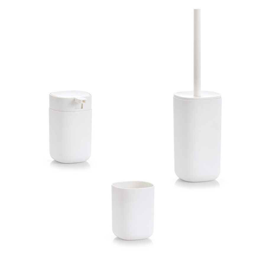 Zahnputzbecher, Kunststoff, weiß – Ansicht 2