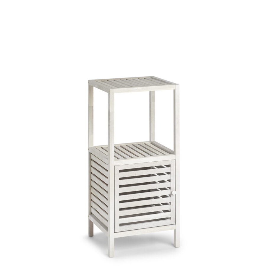 Badschrank m. Ablage, Walnussholz, naturweiß – Ansicht 3