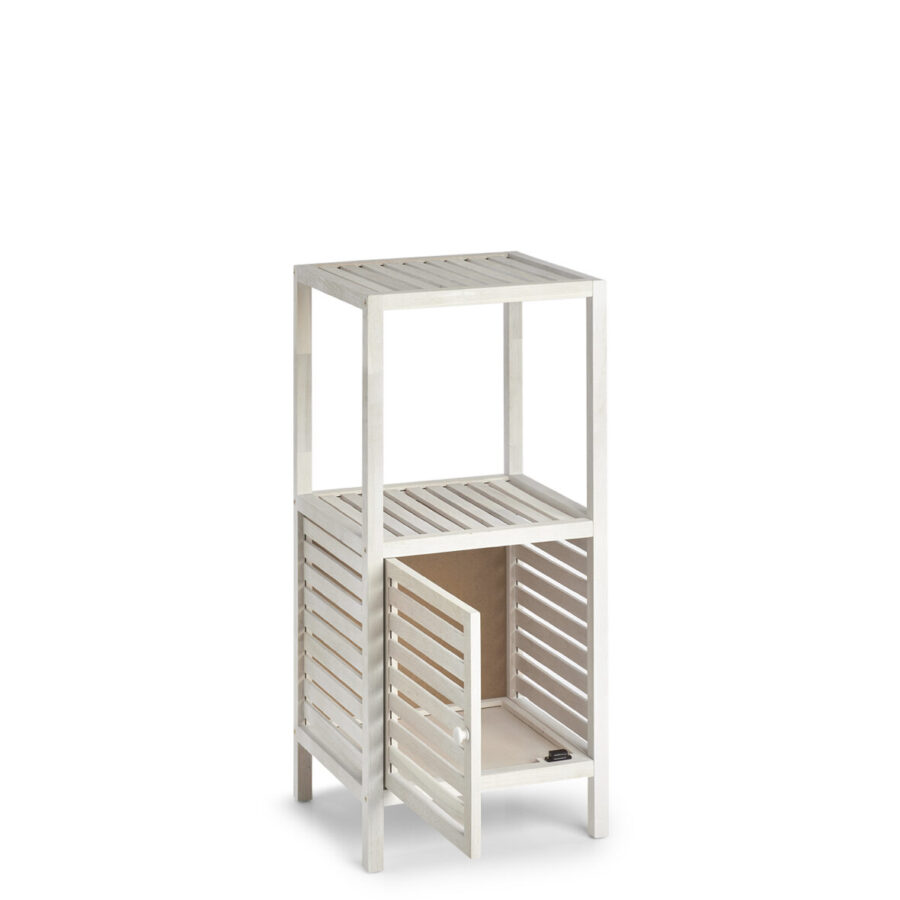 Badschrank m. Ablage, Walnussholz, naturweiß – Ansicht 5