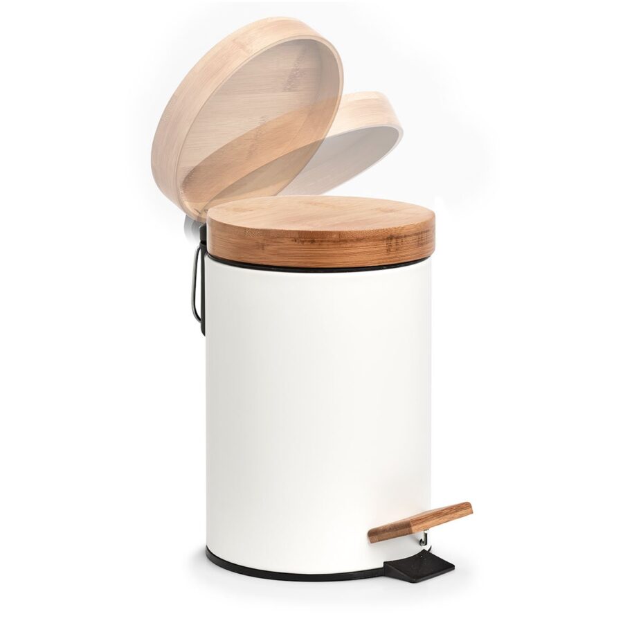 Kosmetikeimer, 3 ltr., Metall/Bambus/Kunststoff, – Ansicht 7