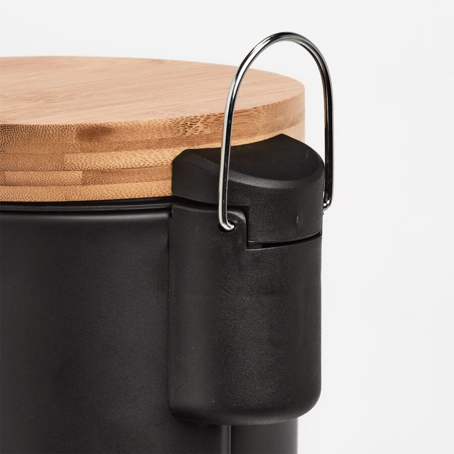 Kosmetikeimer, 3 ltr., Metall/Bambus/Kunststoff, – Ansicht 5