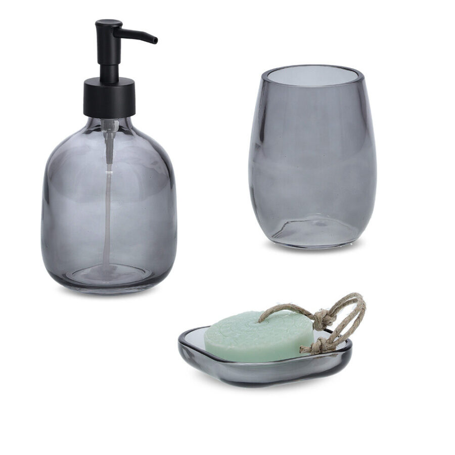 Zahnputzbecher "Modern Black", Glas, schwarz – Ansicht 5