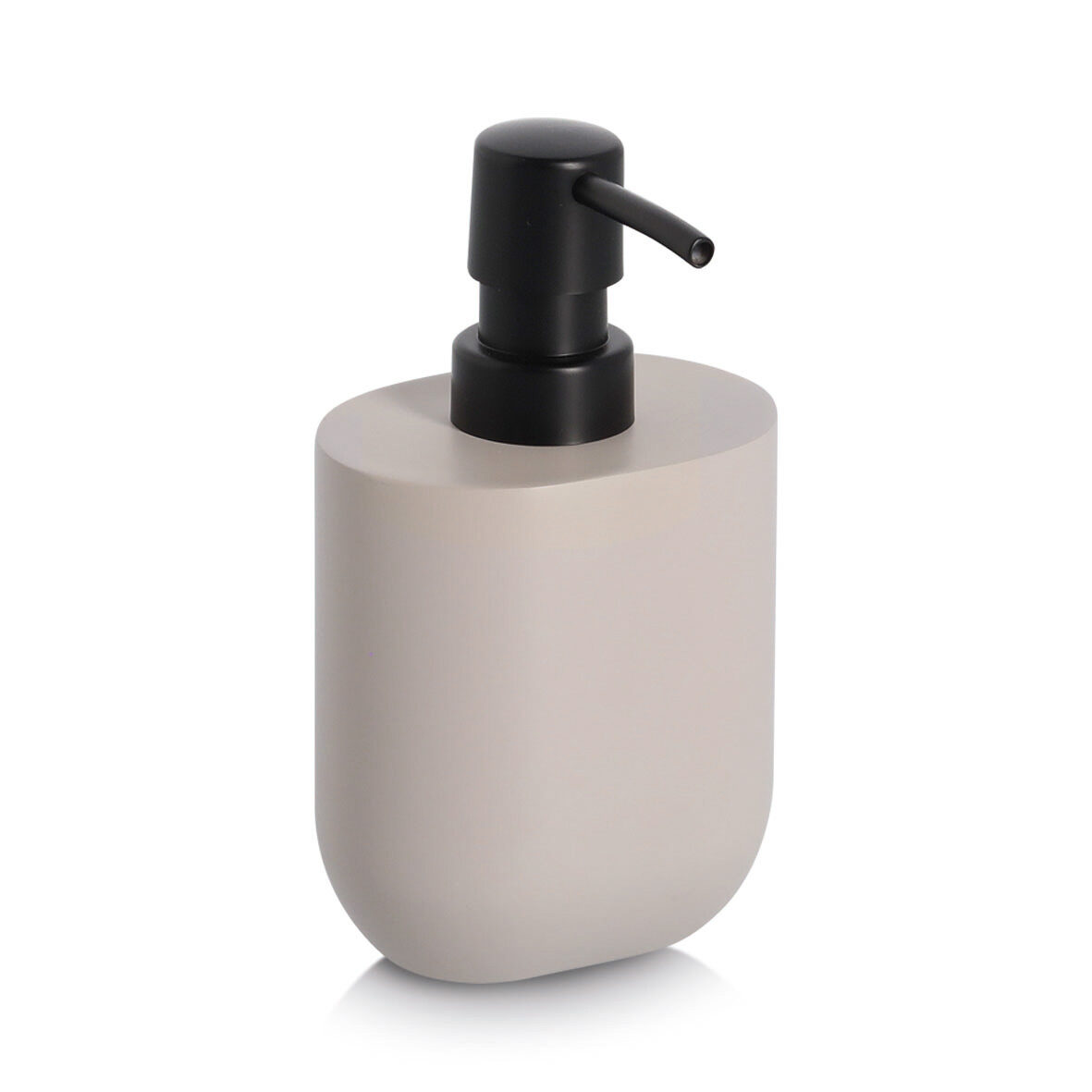 Seifenspender, Polyresin/Kunststoff, greige