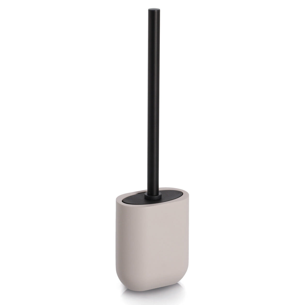 WC-Bürste, Polyresin/Edelstahl/TPR, greige
