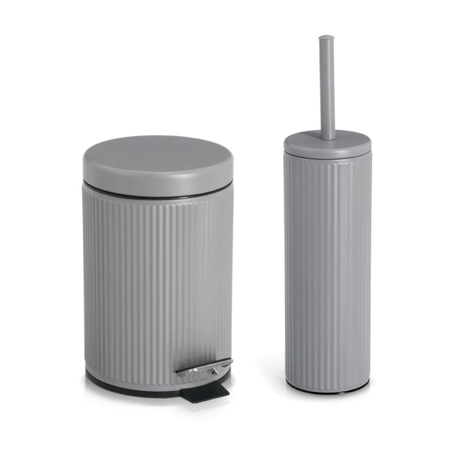 Kosmetikeimer, 3 Liter, Metall/Kunststoff, grau – Ansicht 4