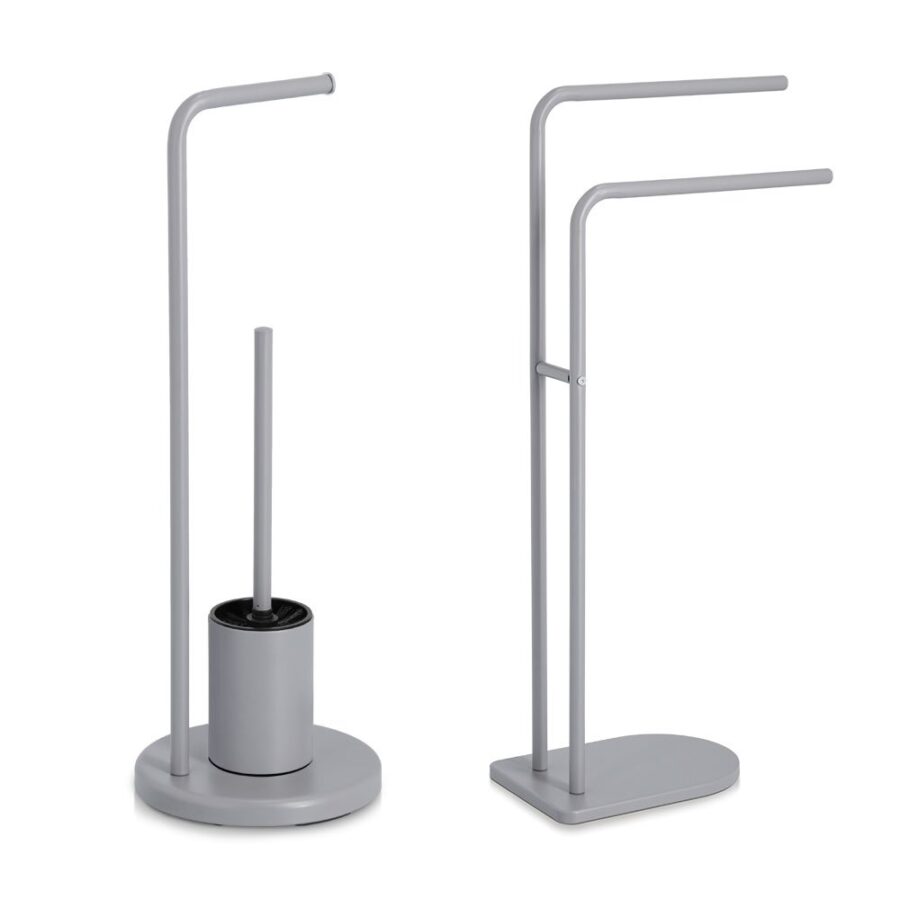 WC-Garnitur, Metall, grau – Ansicht 2