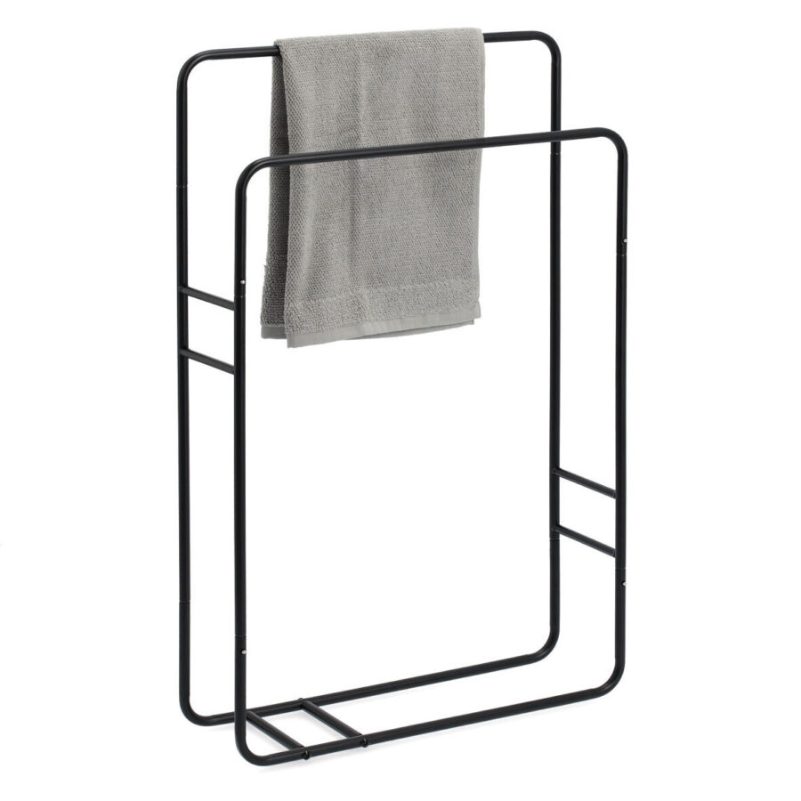 Handtuchhalter, Metall, schwarz – Ansicht 2