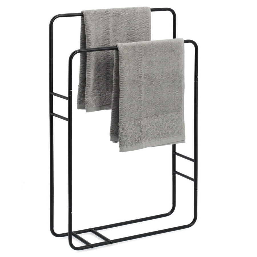 Handtuchhalter, Metall, schwarz – Ansicht 3