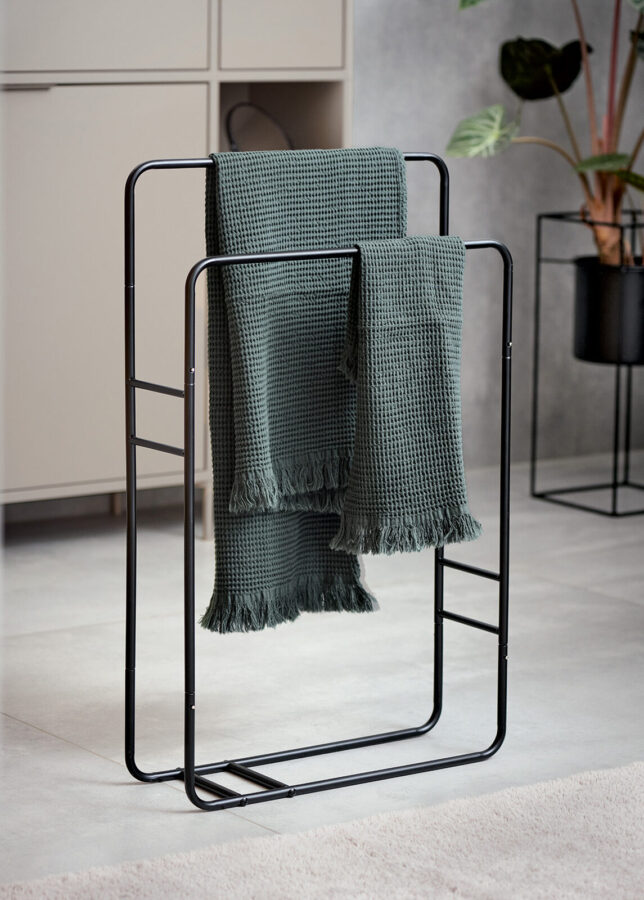 Handtuchhalter, Metall, schwarz – Lifestyle 1