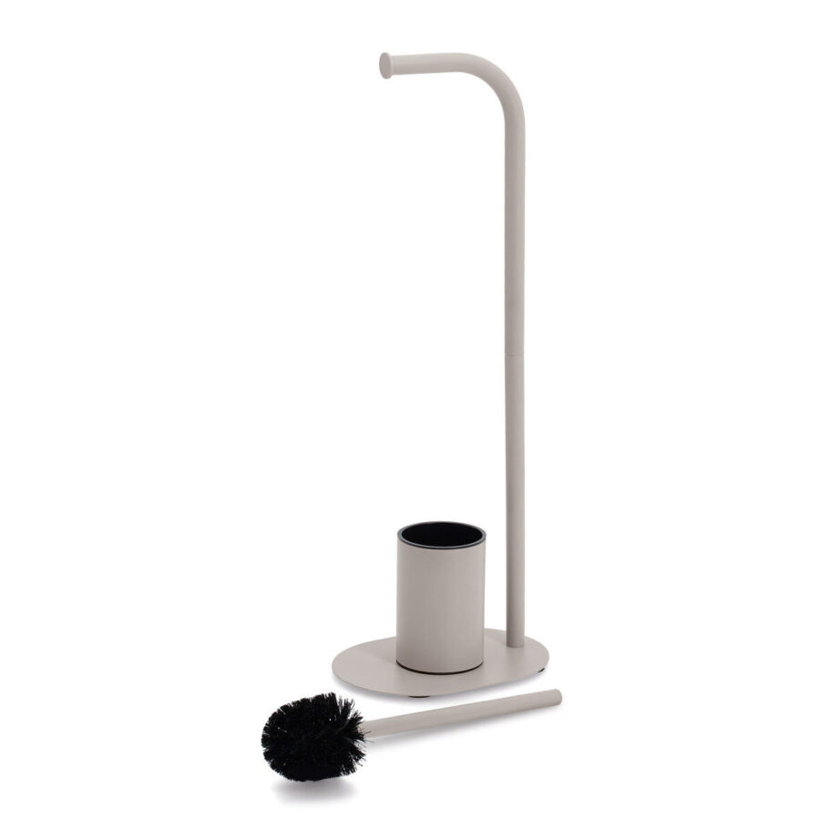 WC-Garnitur, Metall/Kunststoff, greige – Ansicht 3